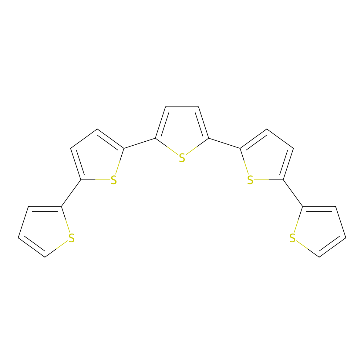 2,2':5',2'':5'',2''':5''',2''''-Quinquethiophene molecular structure, CAS 5660-45-7