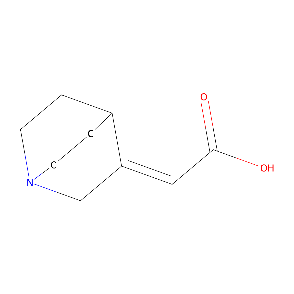 3-Carboxymethylenequinuclidine molecular structure, CAS 5660-46-8