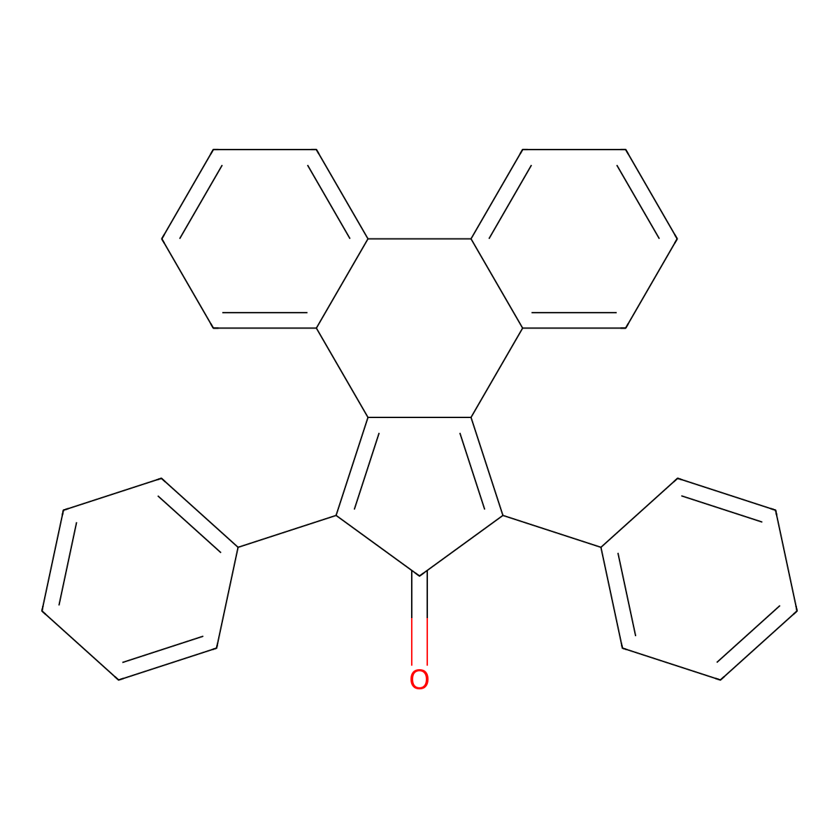1,3-diphenyl-2H-cyclopenta(l)phenanthren-2-one molecular structure, CAS 5660-91-3