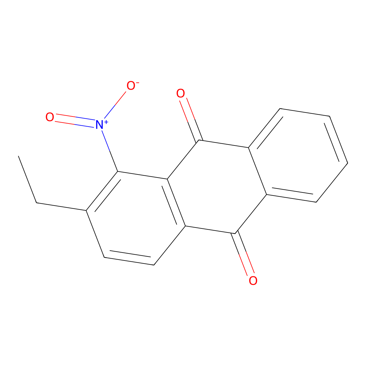 2-Ethyl-1-nitroanthraquinone molecular structure, CAS 56600-58-9