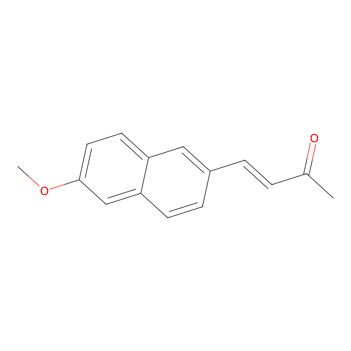 4-(6-Methoxy-2-naphthalenyl)-3-buten-2-one molecular structure, CAS 56600-90-9