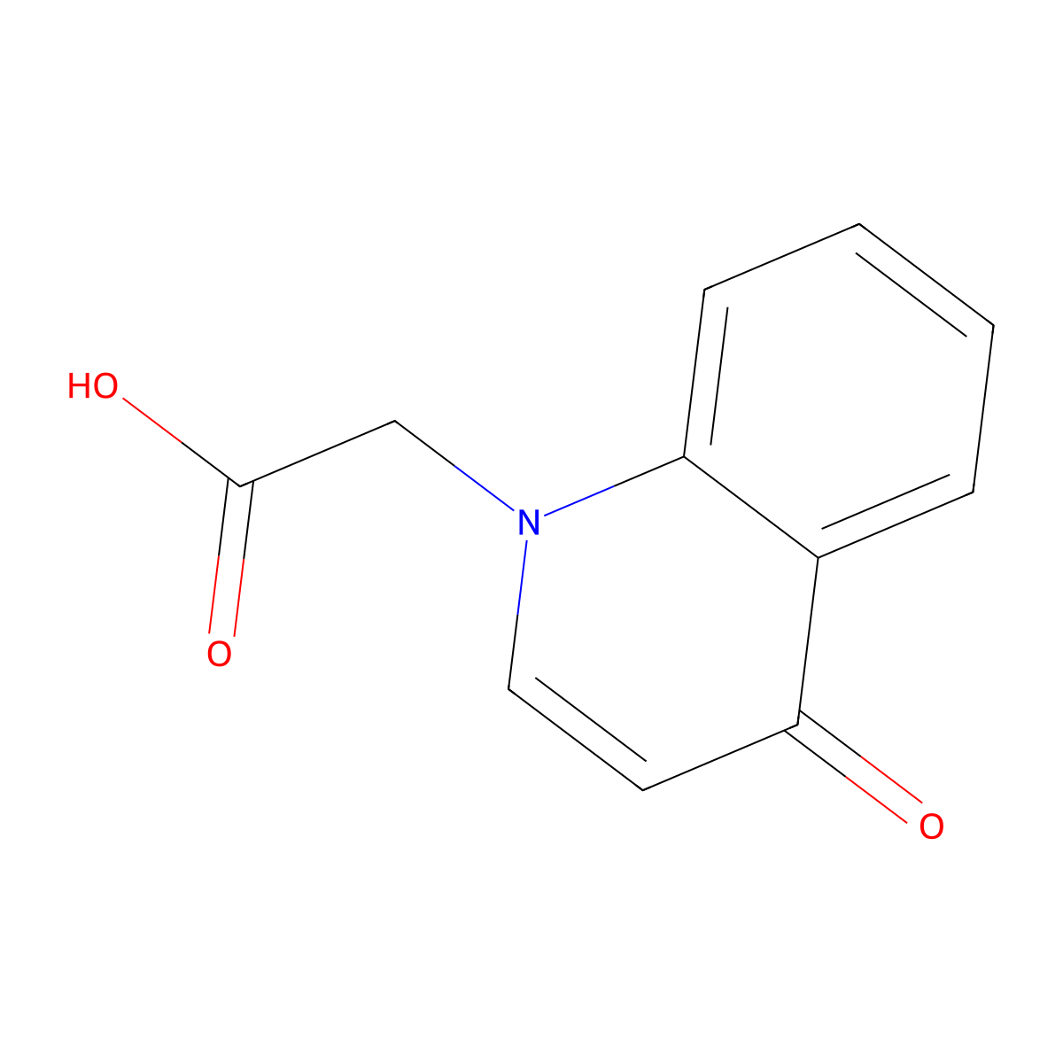 2-(4-Oxo-1,4-dihydroquinolin-1-yl)acetic acid molecular structure, CAS 56600-94-3