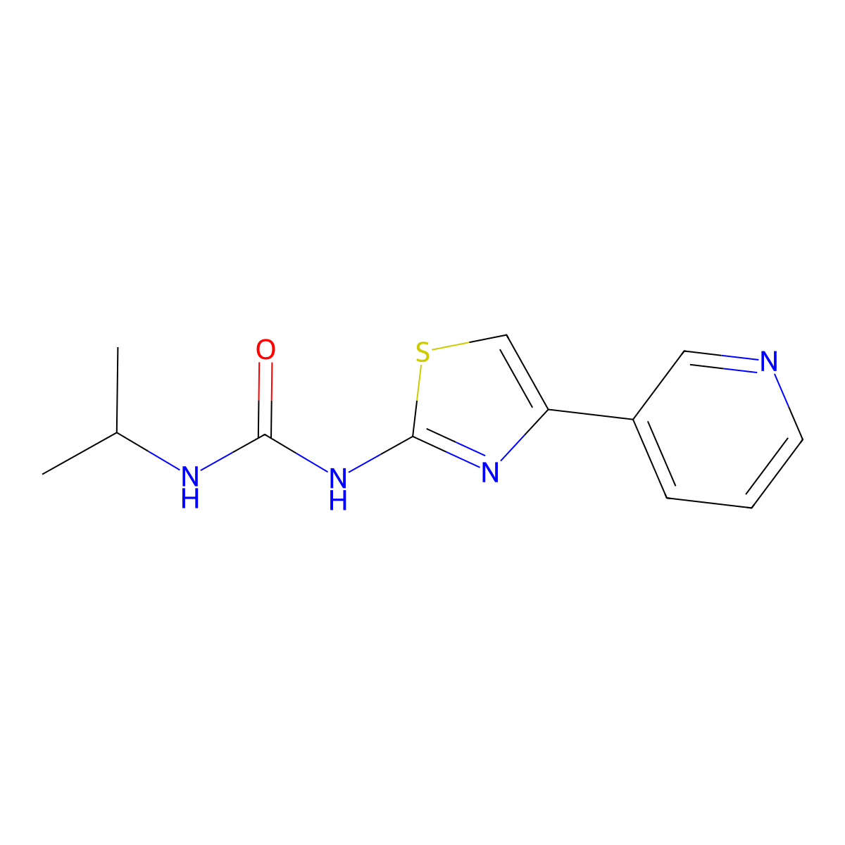 3-(Propan-2-yl)-1-[4-(pyridin-3-yl)-1,3-thiazol-2-yl]urea molecular structure, CAS 56601-32-2
