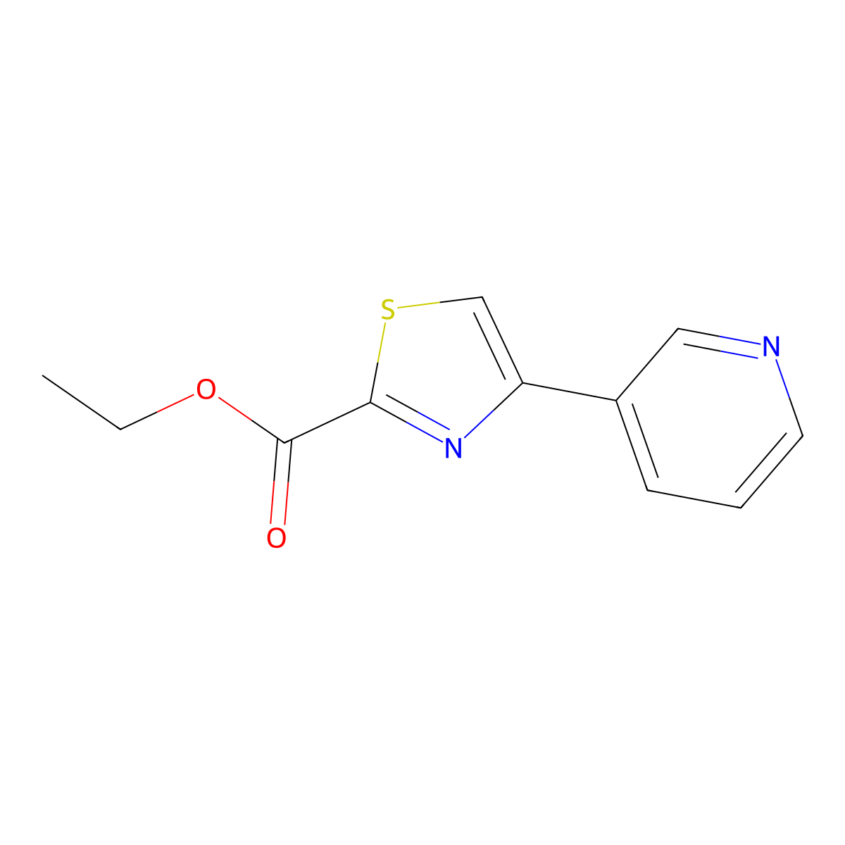 4-Pyridin-3-YL-thiazole-2-carboxylic acid ethyl ester molecular structure, CAS 56601-49-1