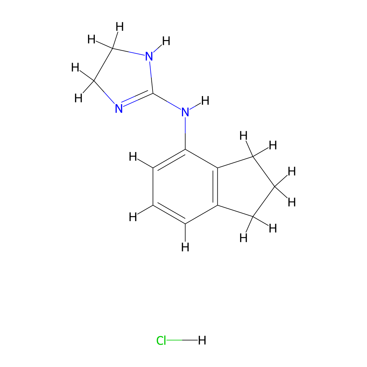 Indanazoline Hydrochloride molecular structure, CAS 56601-85-5