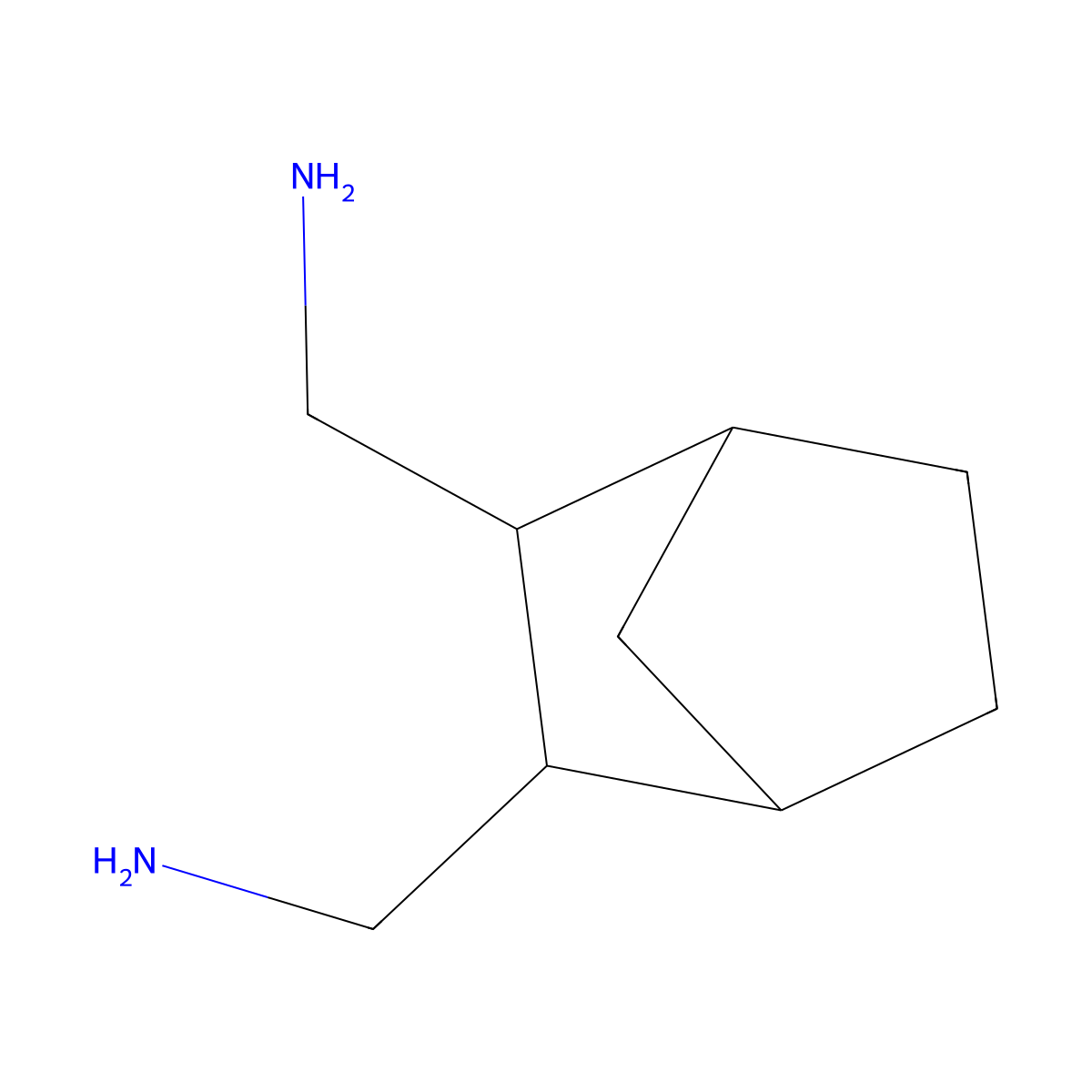 Bicyclo[2.2.1]heptanedimethanamine molecular structure, CAS 56602-77-8