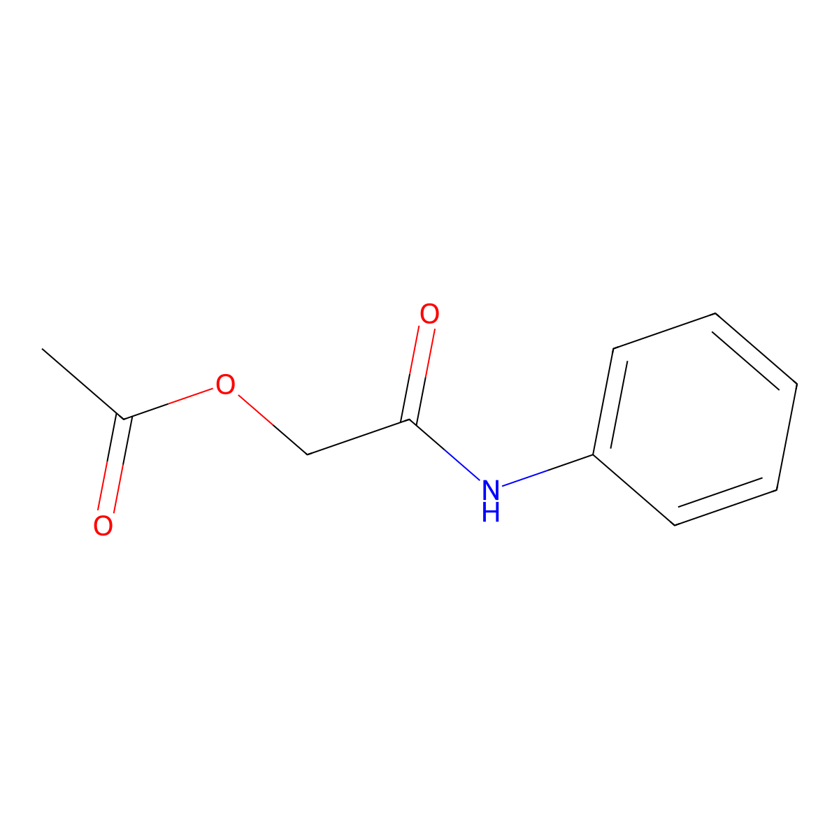 Acetoxyacetanilide molecular structure, CAS 56609-07-5