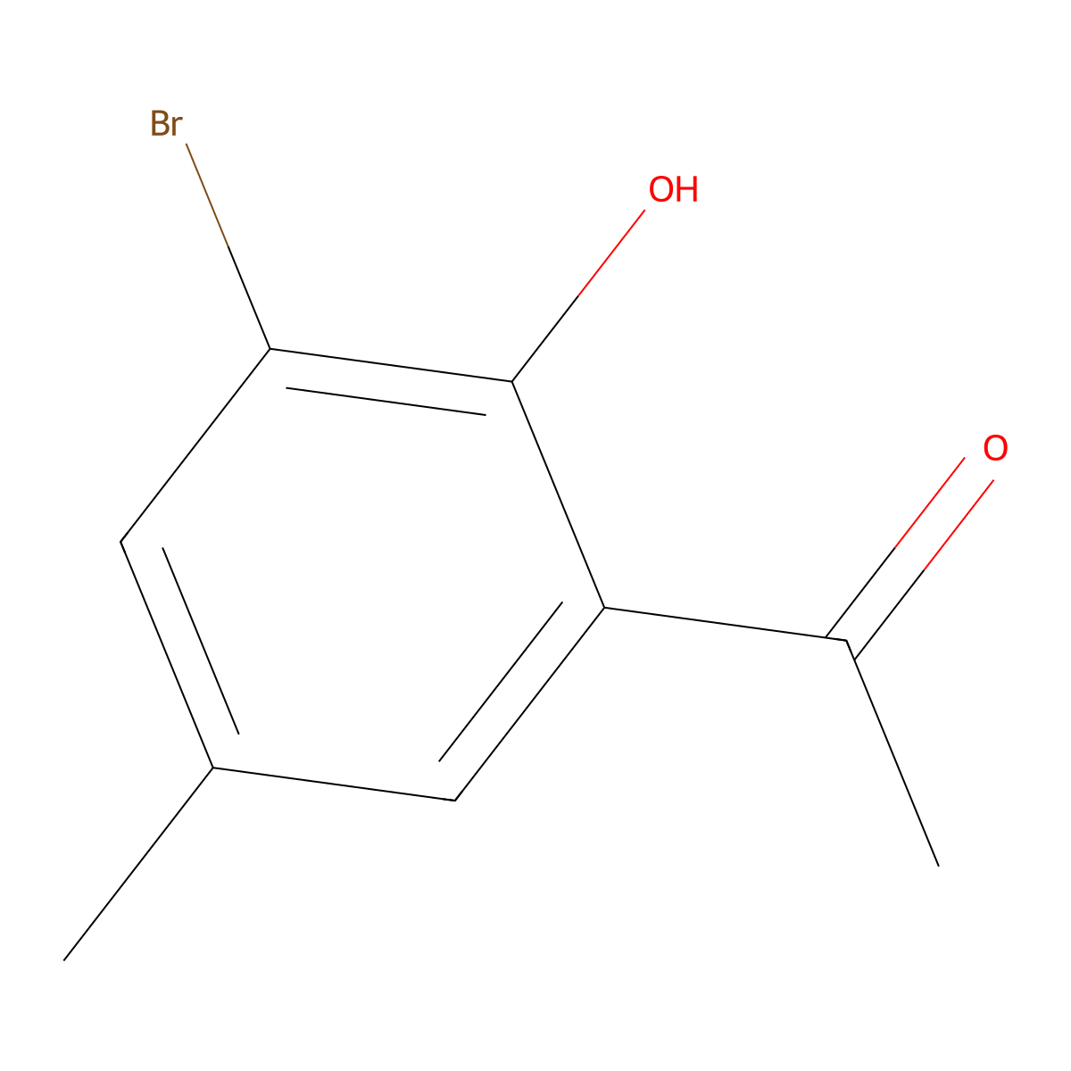 1-(3-Bromo-2-hydroxy-5-methylphenyl)ethan-1-one molecular structure, CAS 56609-15-5