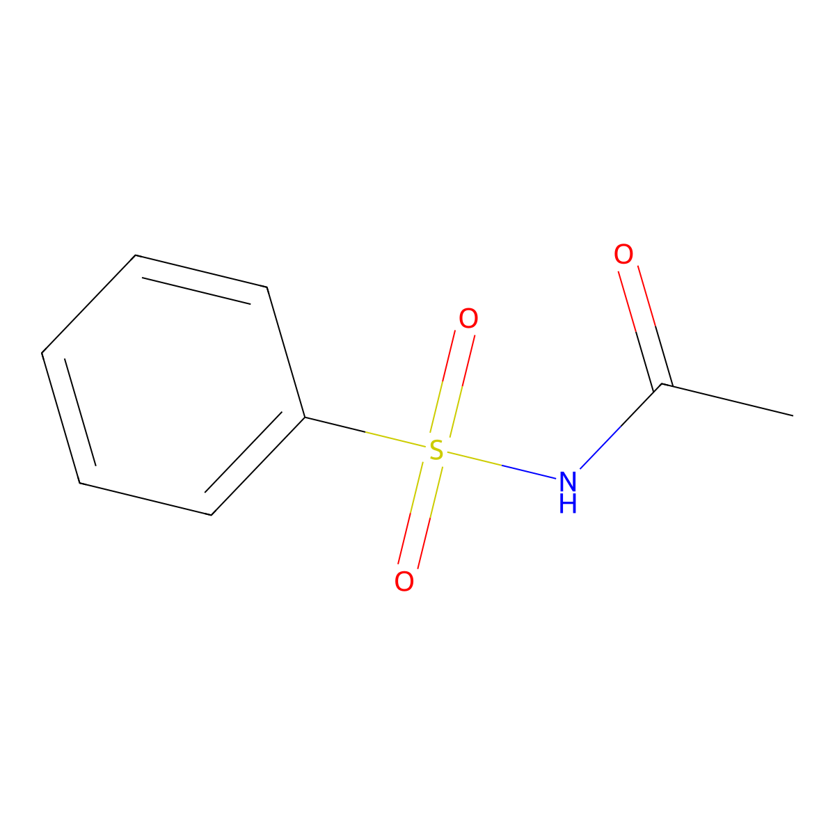 N-Acetylbenzenesulfonamide molecular structure, CAS 5661-14-3