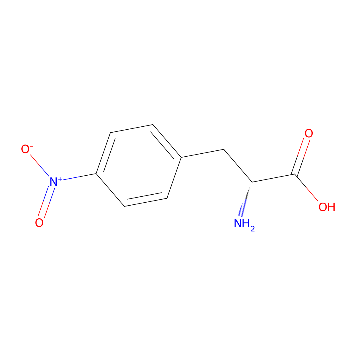 p-Nitro-D-phenylalanine molecular structure, CAS 56613-61-7