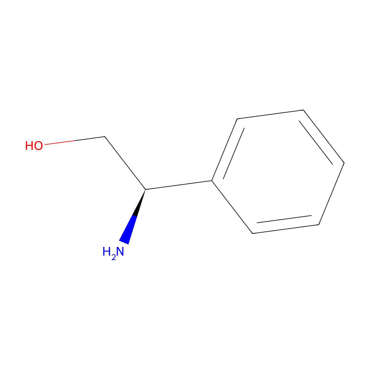 (R)-beta-aminophenethyl alcohol molecular structure, CAS 56613-80-0