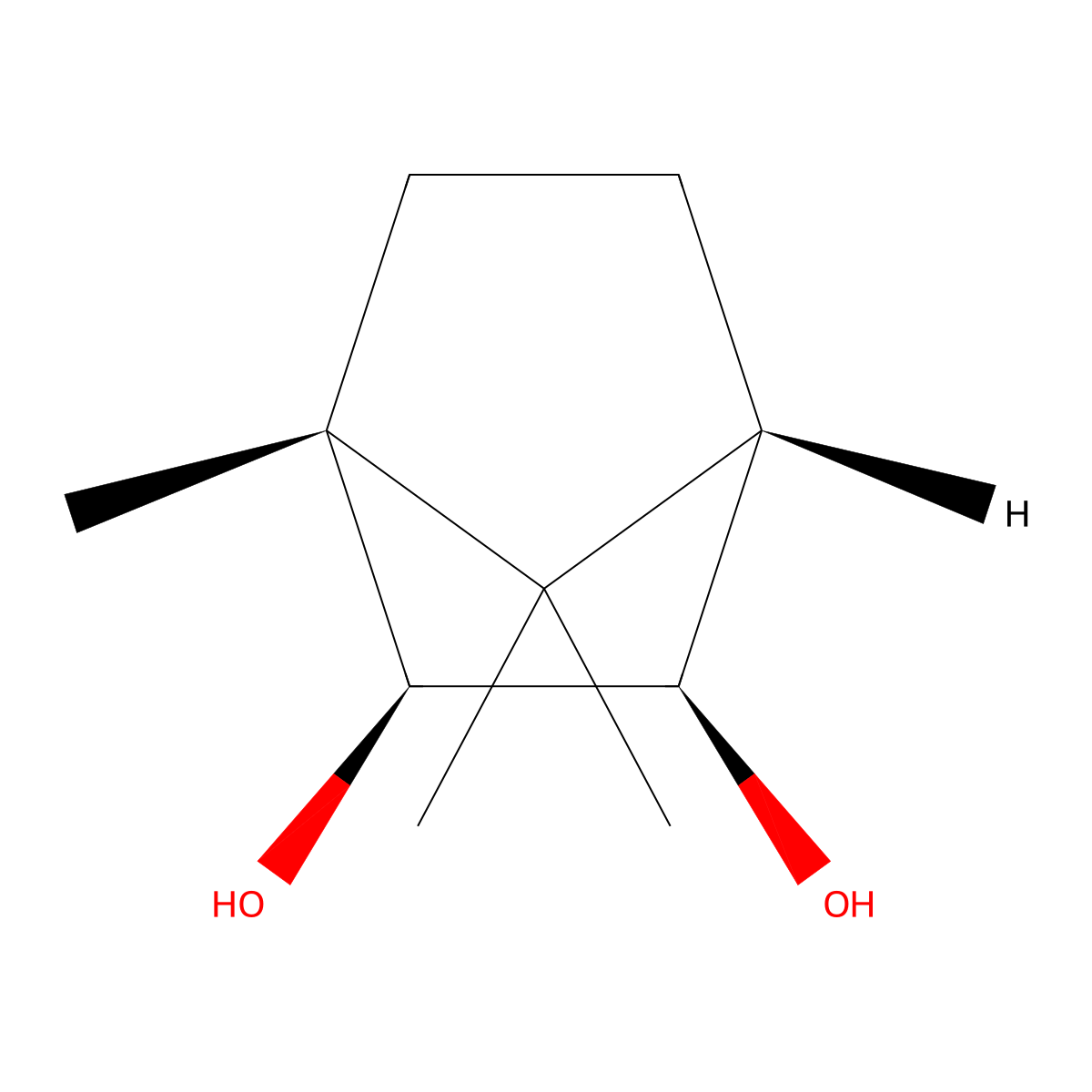 Camphanediol molecular structure, CAS 56614-57-4