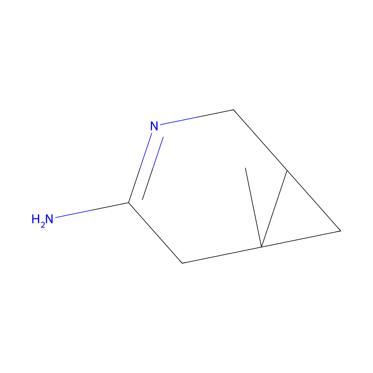6-Methyl-3-azabicyclo[4.1.0]hept-3-en-4-amine molecular structure, CAS 566151-53-9