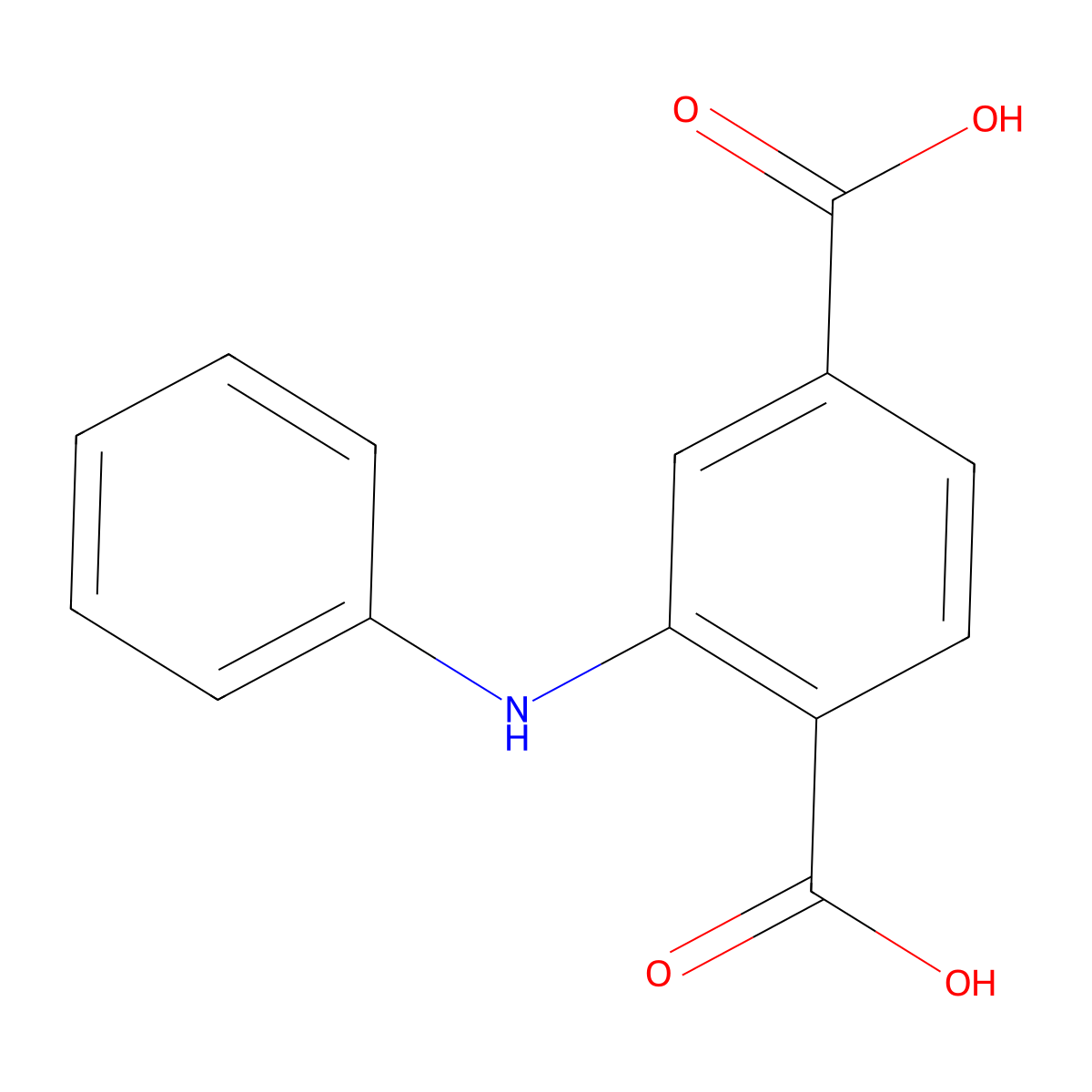 2-(Phenylamino)terephthalic acid molecular structure, CAS 566155-75-7