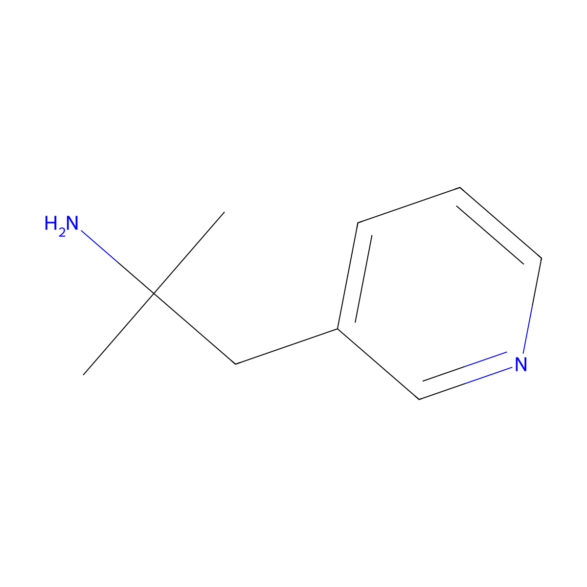 2-Methyl-1-(pyridin-3-yl)propan-2-amine molecular structure, CAS 566156-02-3
