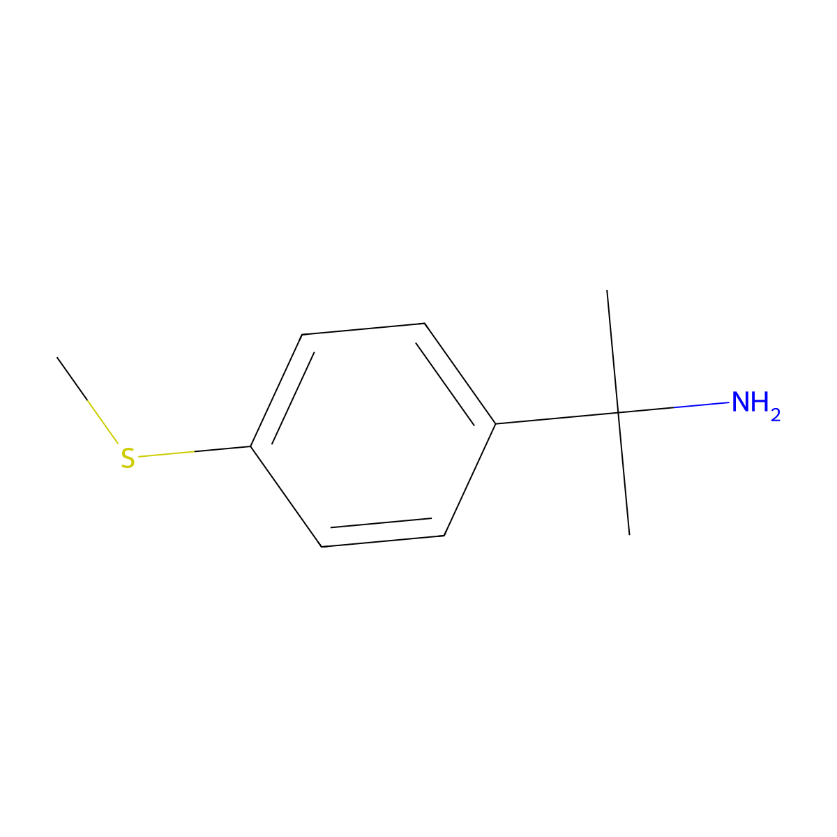 2-[4-(Methylsulfanyl)phenyl]propan-2-amine molecular structure, CAS 566157-29-7