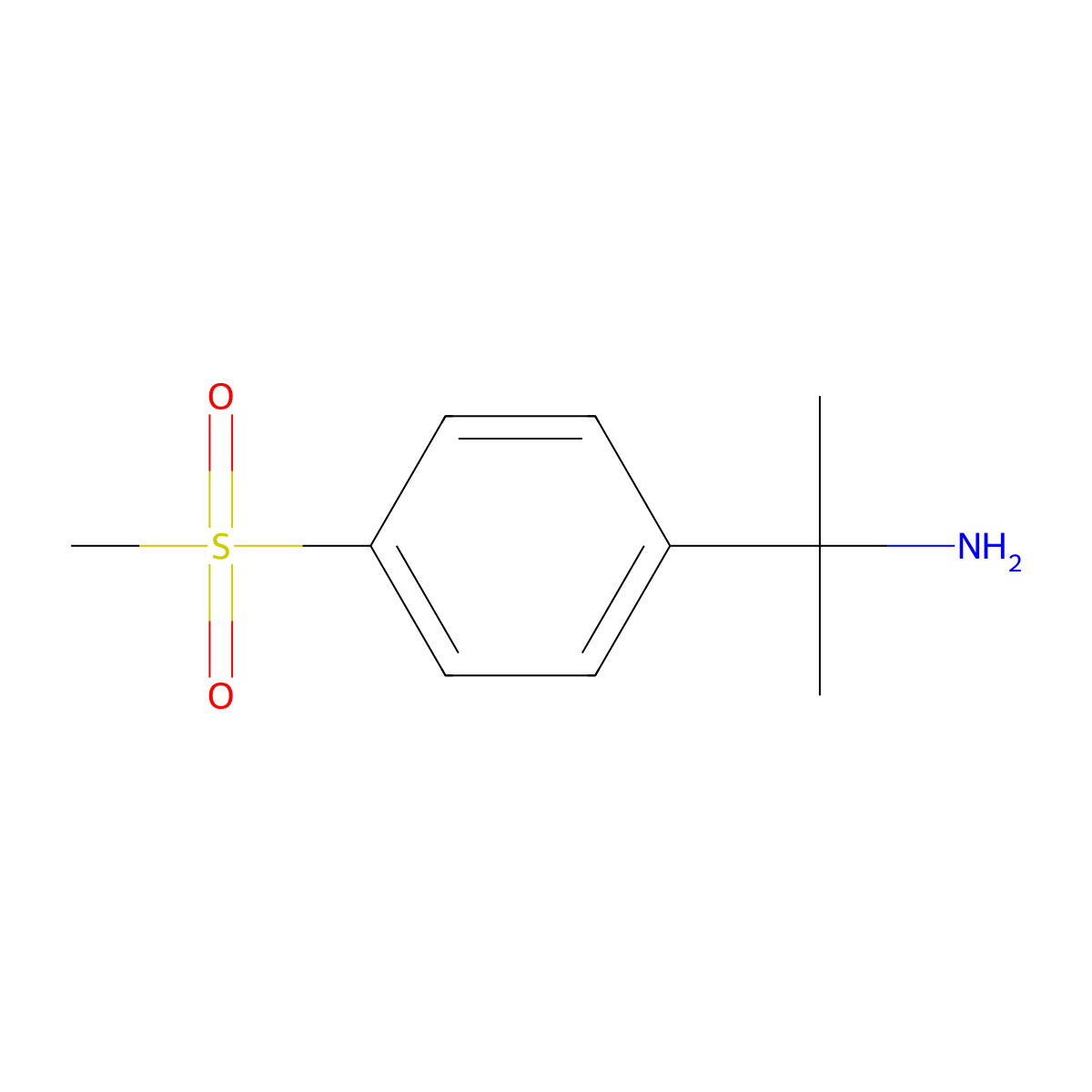 2-(4-Methanesulfonylphenyl)propan-2-amine molecular structure, CAS 566157-30-0