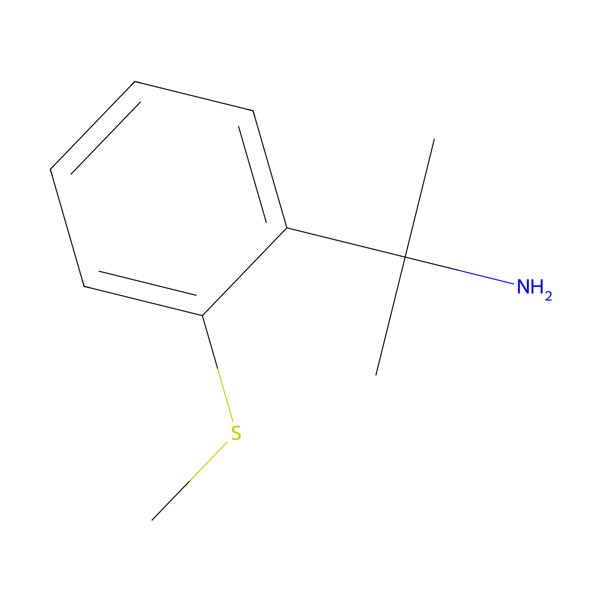2-[2-(Methylsulfanyl)phenyl]propan-2-amine molecular structure, CAS 566157-31-1