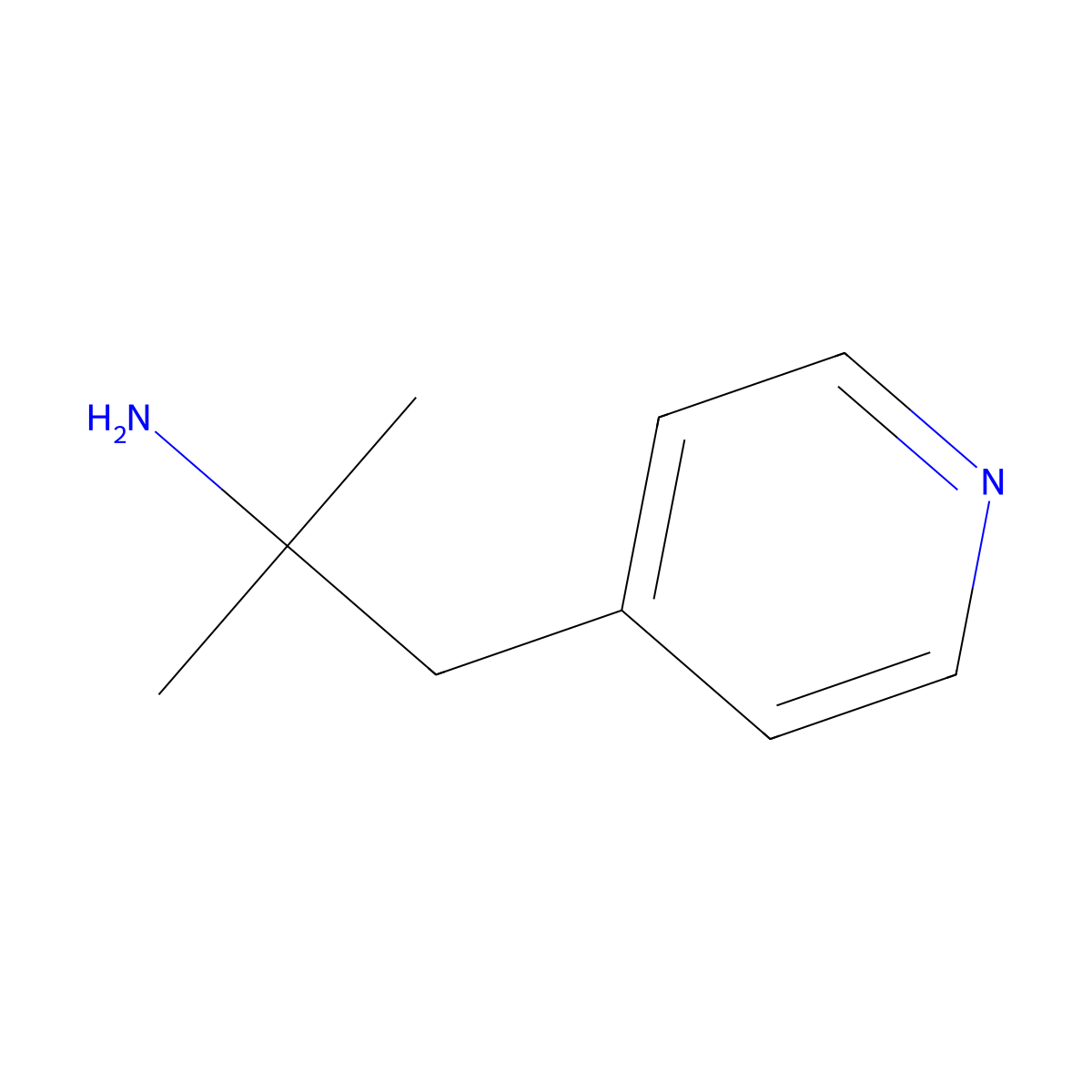 2-Methyl-1-(pyridin-4-YL)propan-2-amine molecular structure, CAS 566157-94-6