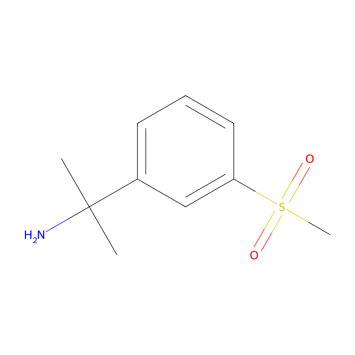 2-(3-Methanesulfonylphenyl)propan-2-amine molecular structure, CAS 566158-77-8