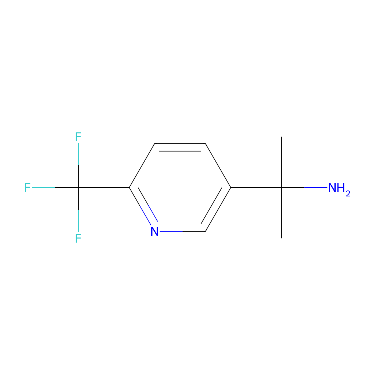 2-(6-(Trifluoromethyl)pyridin-3-yl)propan-2-amine molecular structure, CAS 566158-78-9