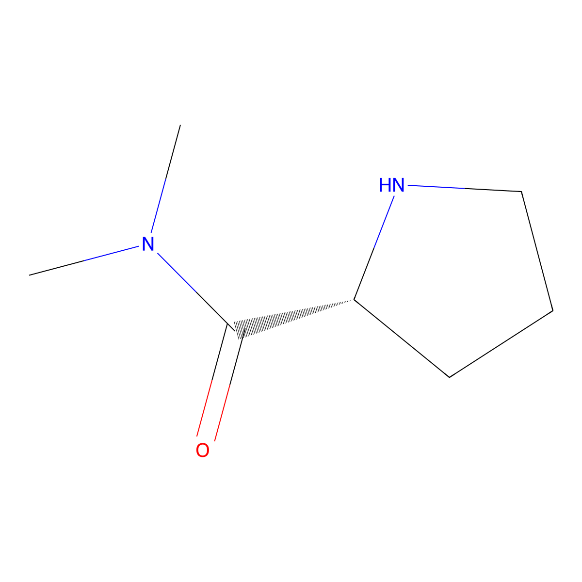 (2R)-N,N-dimethylpyrrolidine-2-carboxamide molecular structure, CAS 566159-08-8