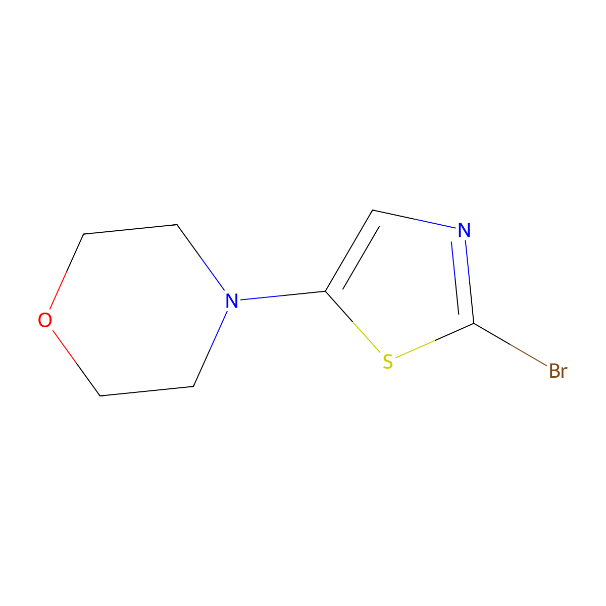 2-Bromo-5-morpholinothiazole molecular structure, CAS 566159-21-5