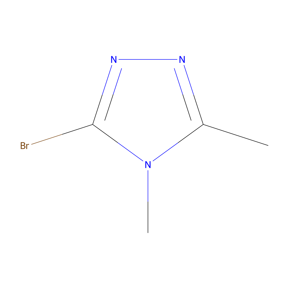4H-1,2,4-Triazole, 3-bromo-4,5-dimethyl- molecular structure, CAS 56616-84-3