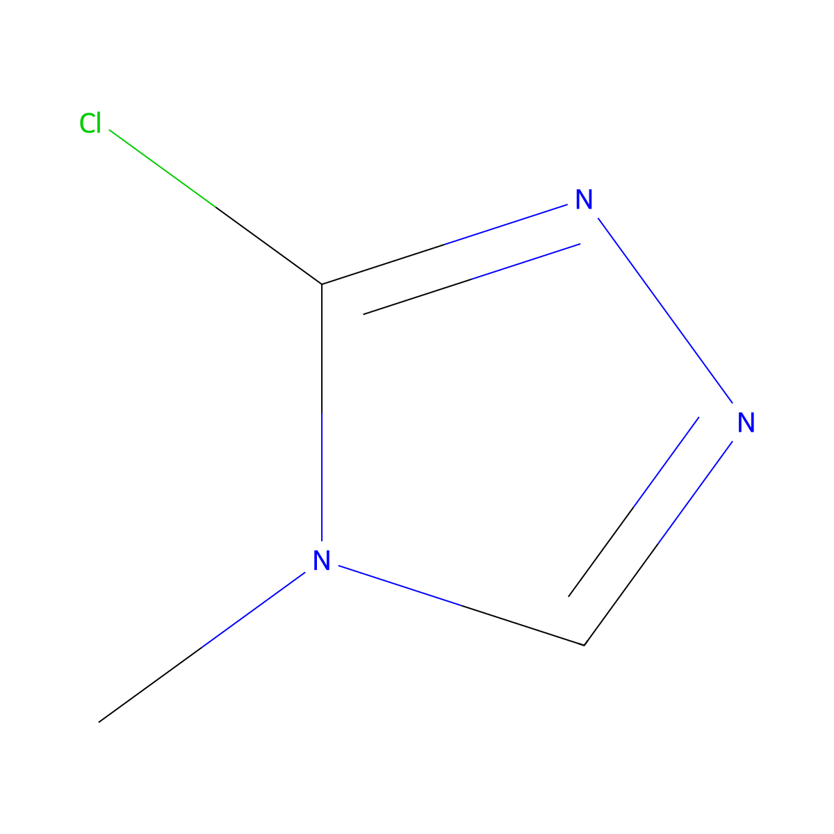 4H-1,2,4-Triazole, 3-chloro-4-methyl- molecular structure, CAS 56616-87-6