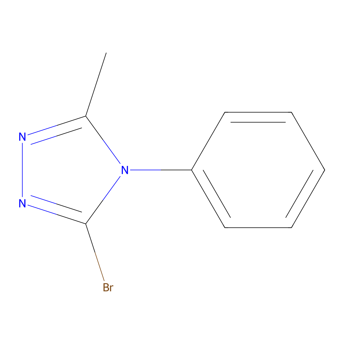 3-bromo-5-methyl-4-phenyl-4H-1,2,4-triazole molecular structure, CAS 56616-90-1