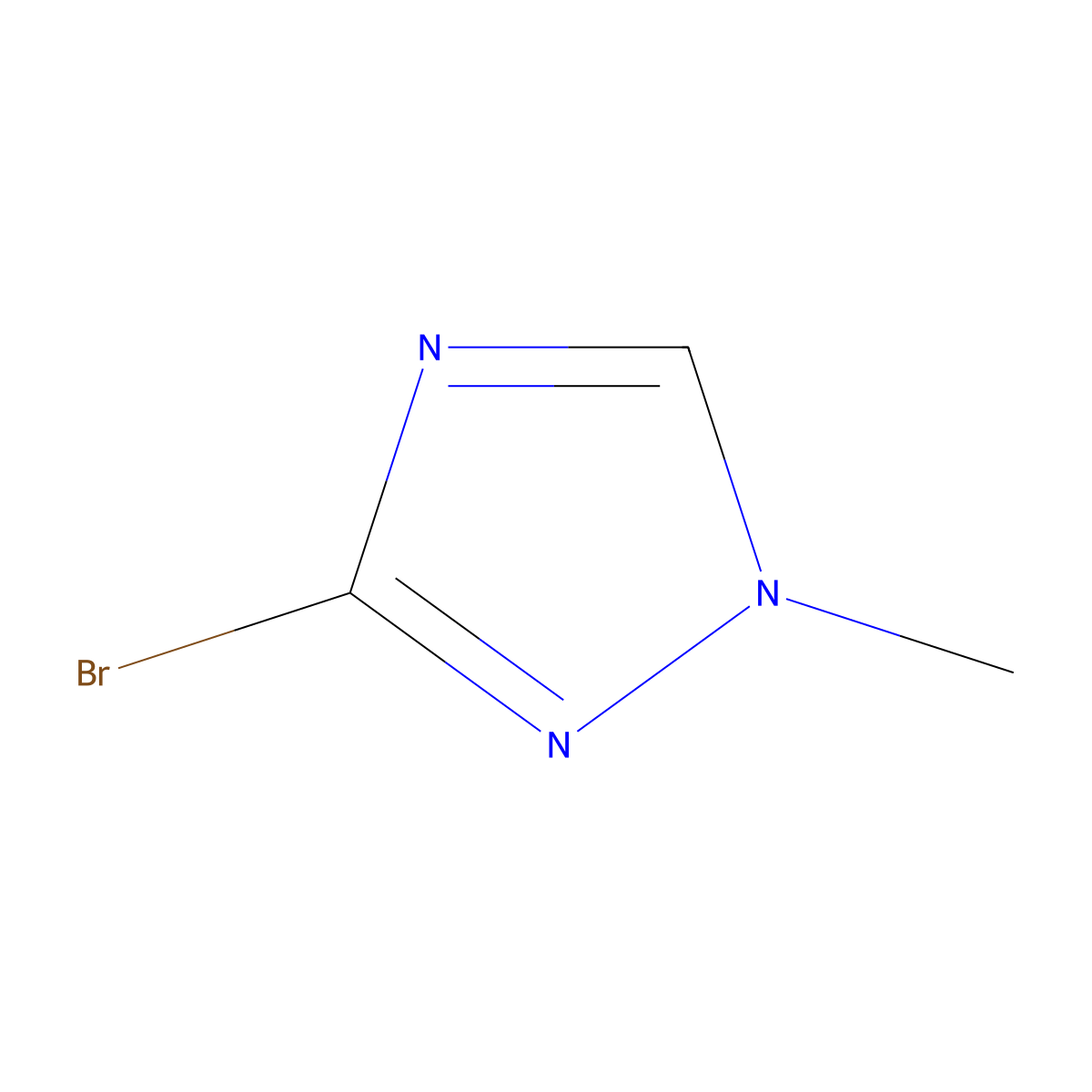 1H-1,2,4-Triazole, 3-bromo-1-methyl- molecular structure, CAS 56616-91-2
