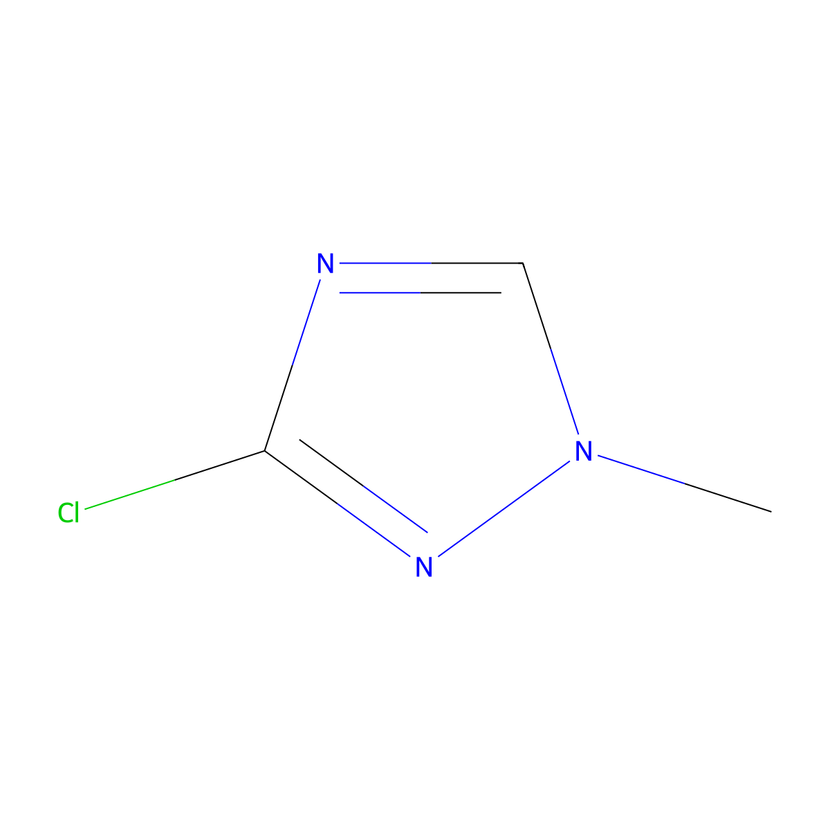 3-chloro-1-methyl-1H-1,2,4-triazole molecular structure, CAS 56616-92-3
