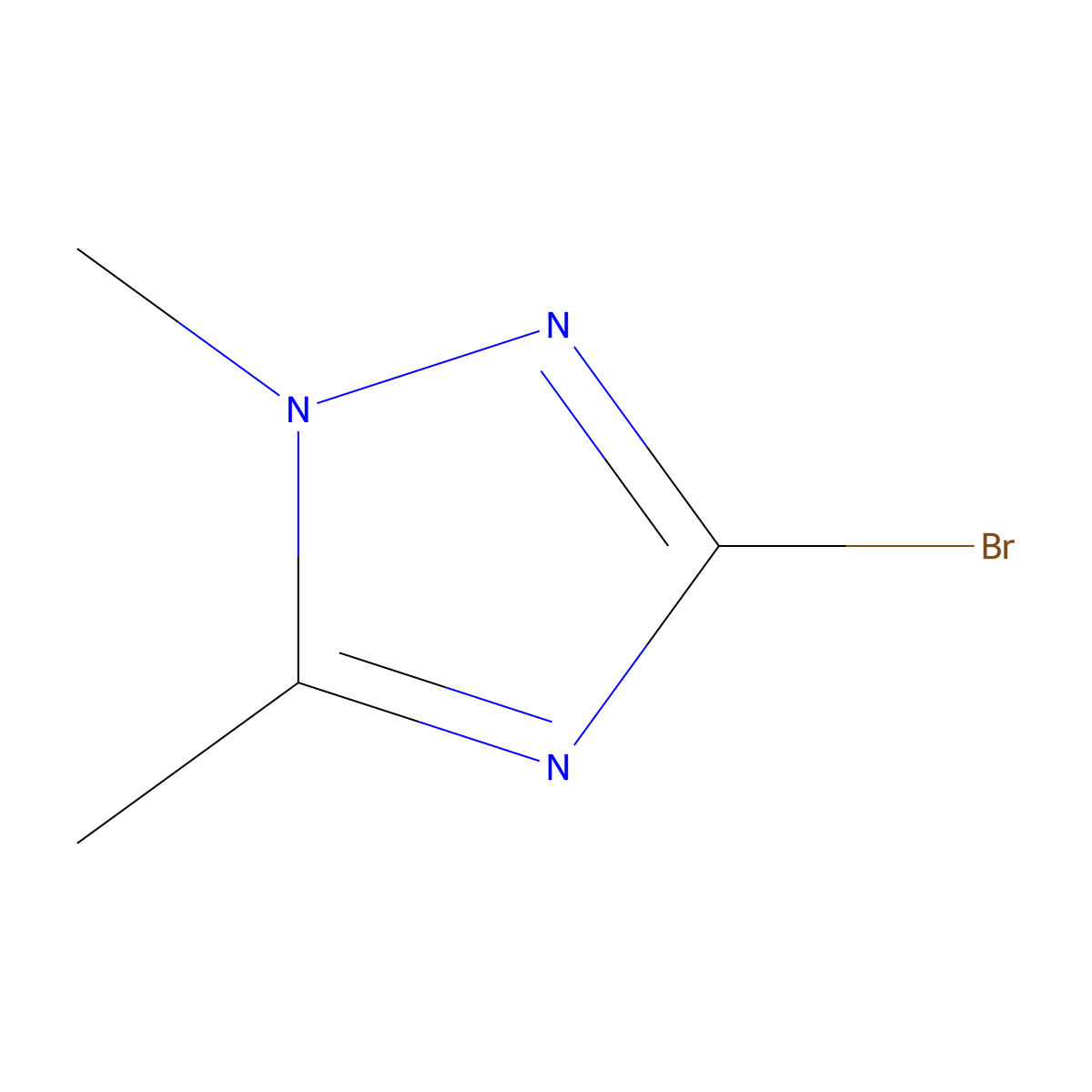 3-bromo-1,5-dimethyl-1H-1,2,4-triazole molecular structure, CAS 56616-93-4