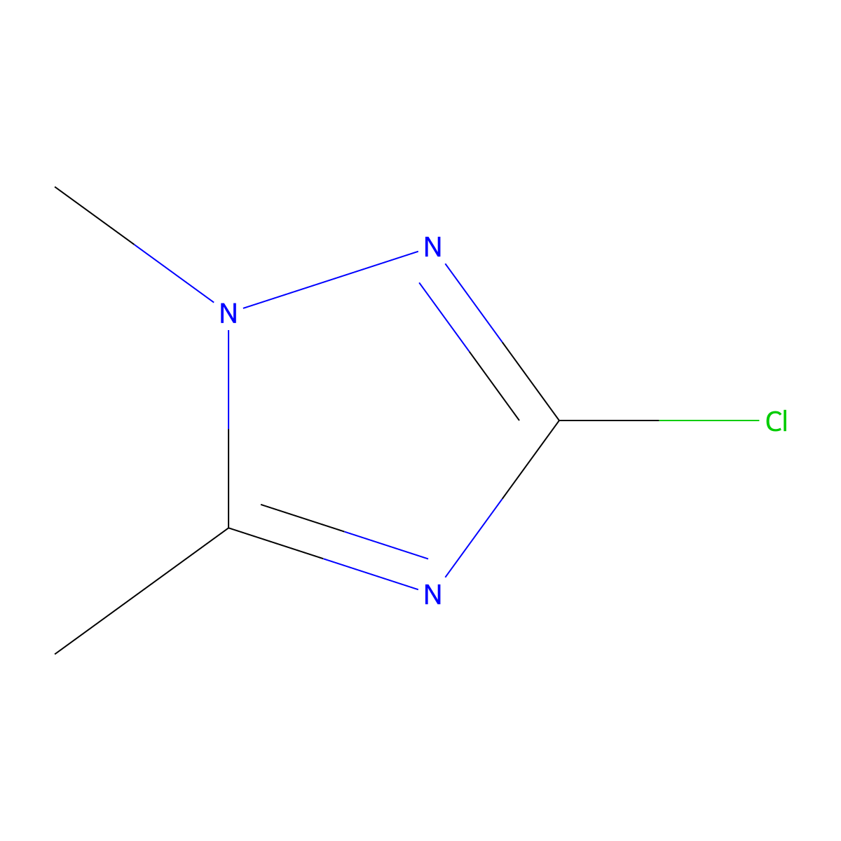 3-Chloro-1,5-dimethyl-1H-1,2,4-triazole molecular structure, CAS 56616-94-5