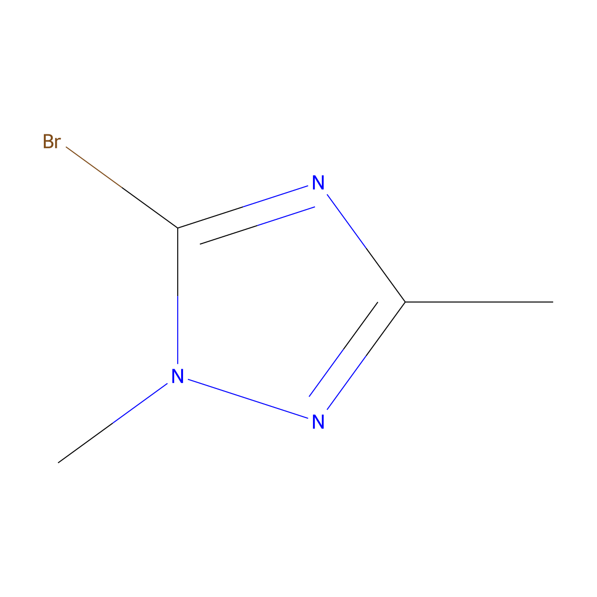 1H-1,2,4-Triazole, 5-bromo-1,3-dimethyl- molecular structure, CAS 56616-96-7