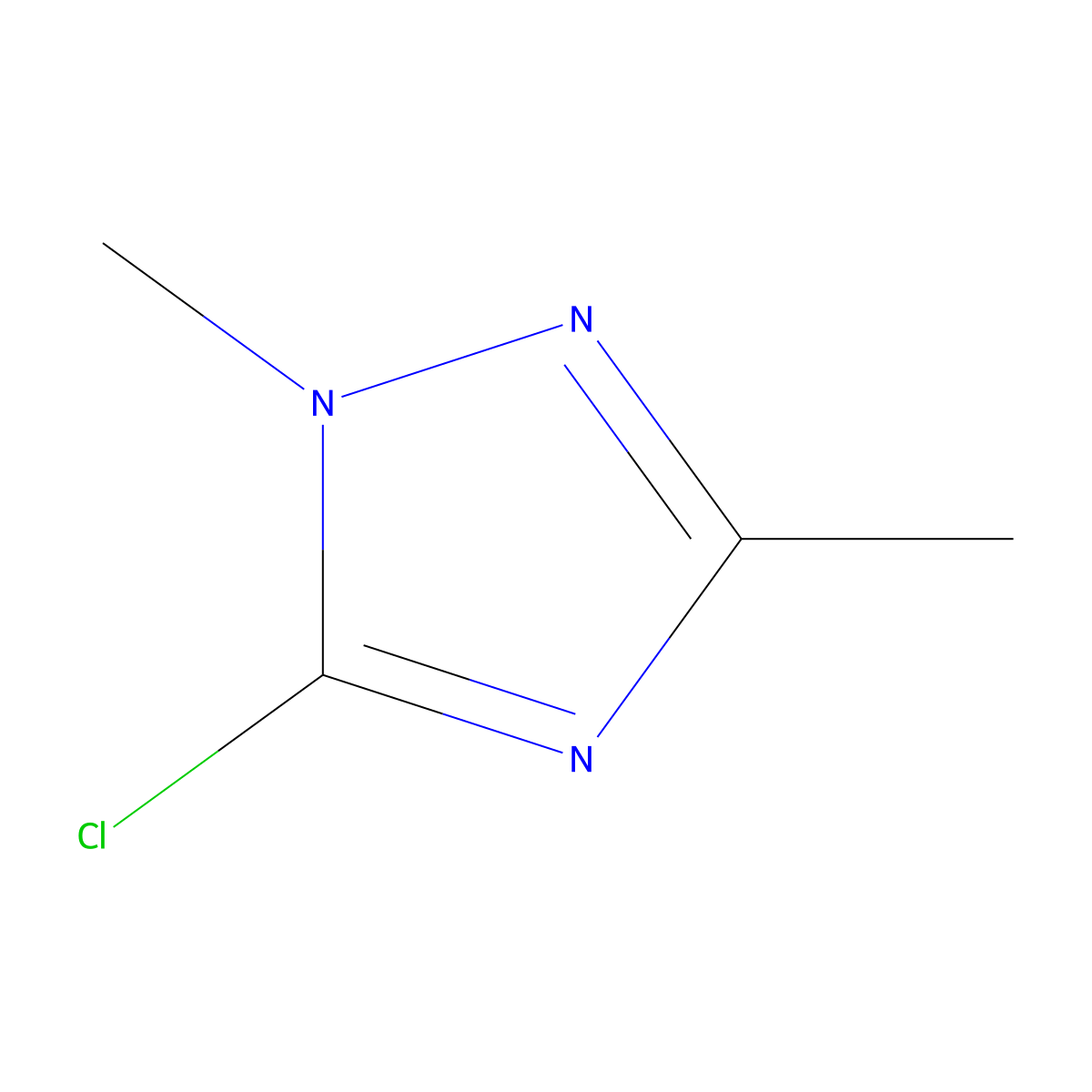 5-Chloro-1,3-dimethyl-1H-1,2,4-triazole molecular structure, CAS 56616-97-8