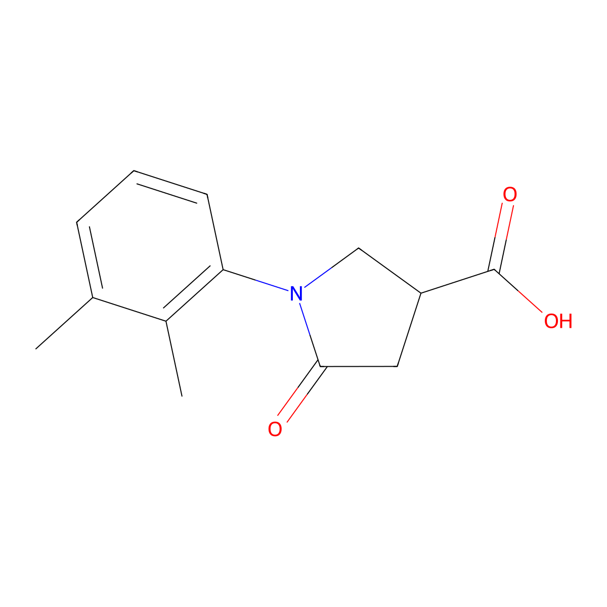 1-(2,3-Dimethylphenyl)-5-oxopyrrolidine-3-carboxylic acid molecular structure, CAS 56617-46-0