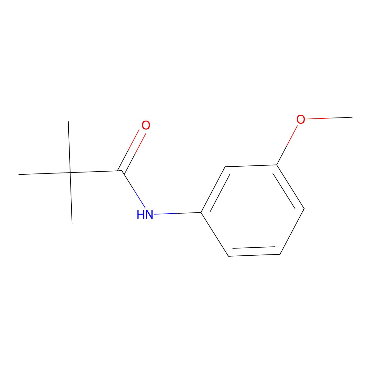 N-(3-methoxyphenyl)pivalamide molecular structure, CAS 56619-93-3