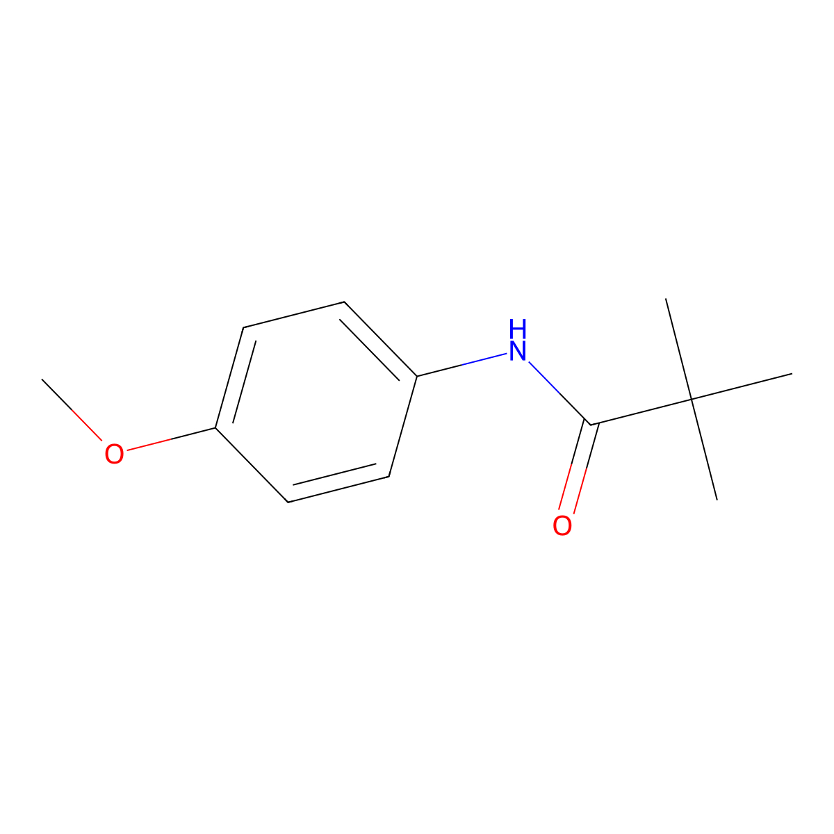 N-(4-Methoxyphenyl)-2,2-dimethylpropanamide molecular structure, CAS 56619-94-4