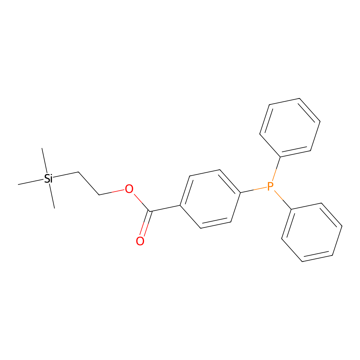 2-(Trimethylsilyl)ethyl 4-(diphenylphosphino)benzoate molecular structure, CAS 566190-45-2