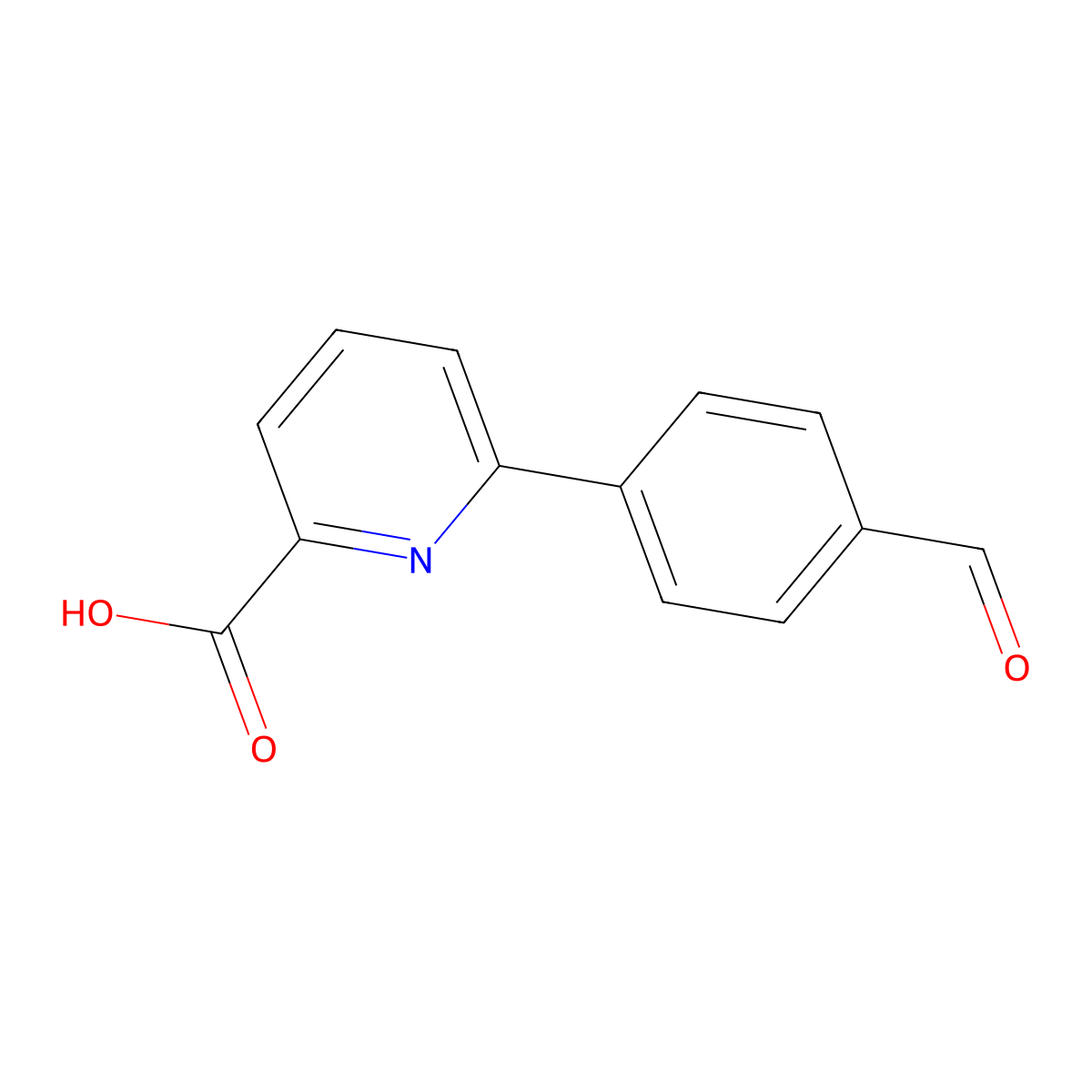 6-(4-Formylphenyl)-2-pyridinecarboxylic acid molecular structure, CAS 566198-31-0