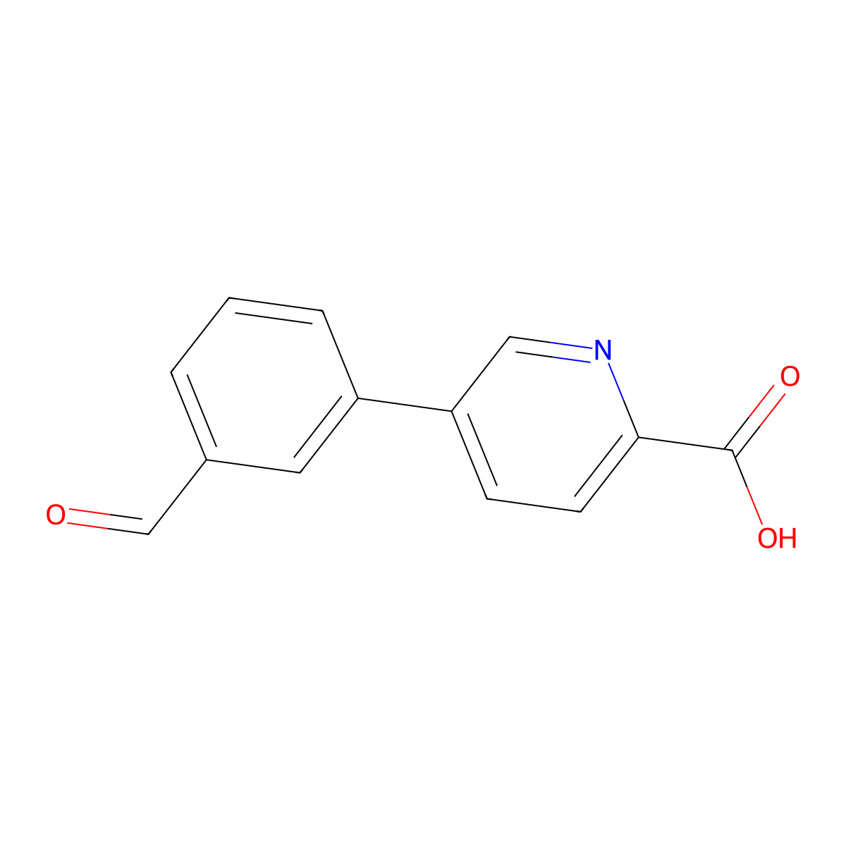 5-(3-Formylphenyl)pyridine-2-carboxylic acid molecular structure, CAS 566198-39-8