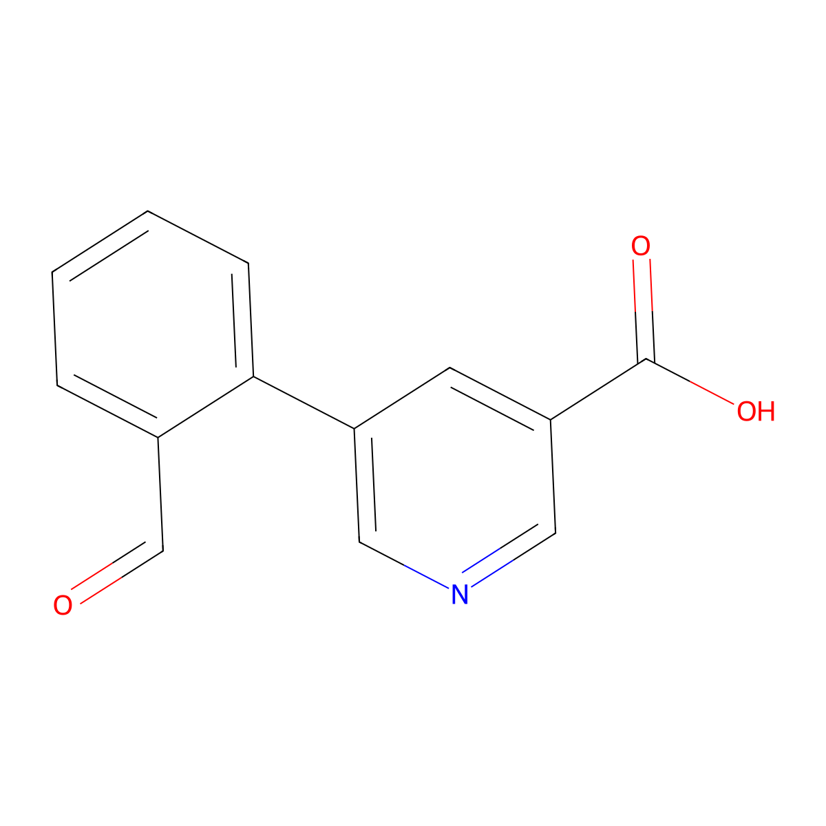 5-(2-Formylphenyl)nicotinic acid molecular structure, CAS 566198-40-1
