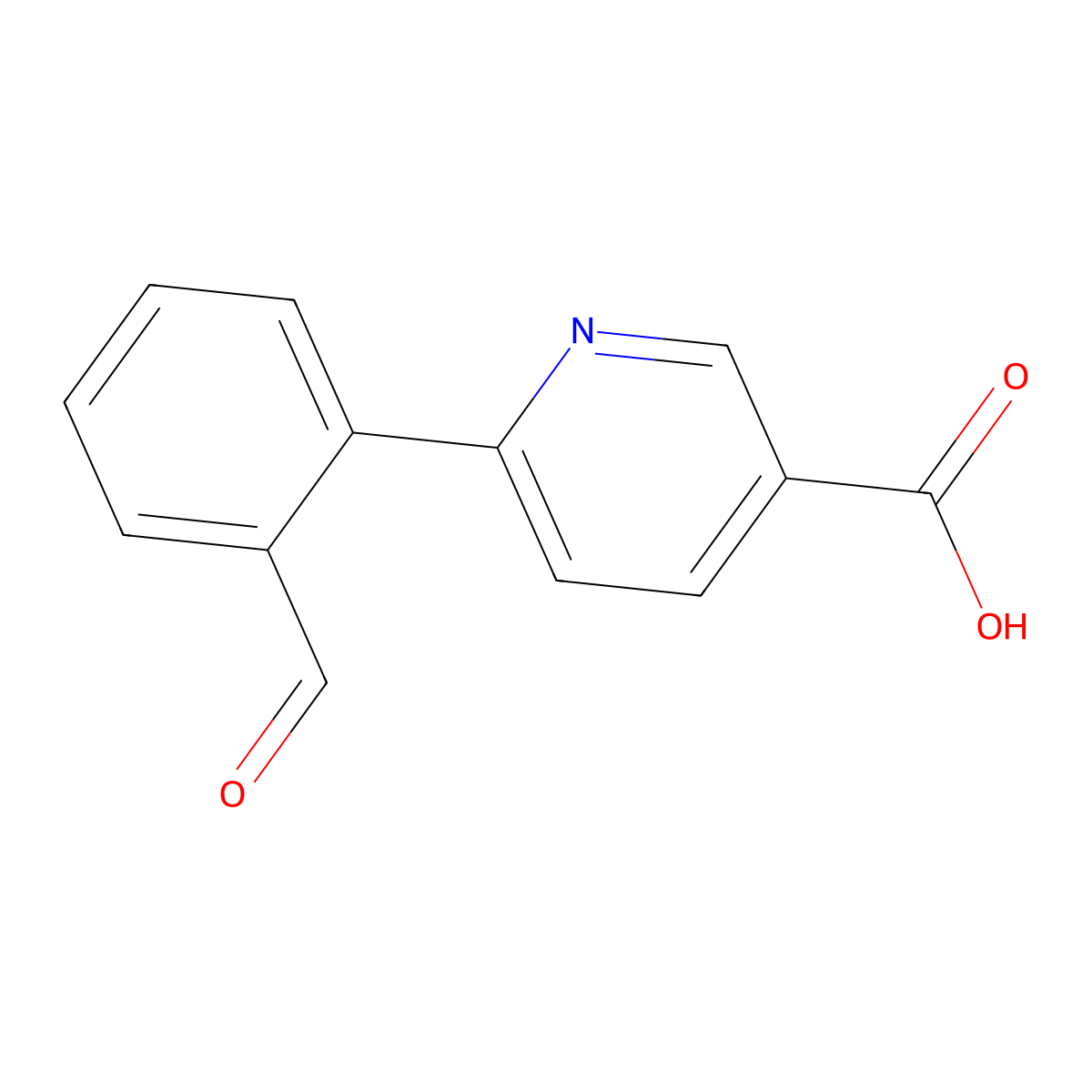 6-(2-Formylphenyl)nicotinic acid molecular structure, CAS 566198-41-2
