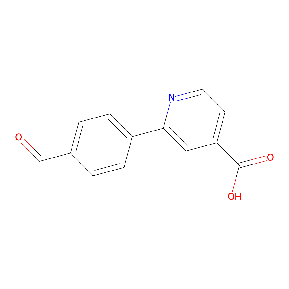 2-(4-Formylphenyl)isonicotinic acid molecular structure, CAS 566198-44-5