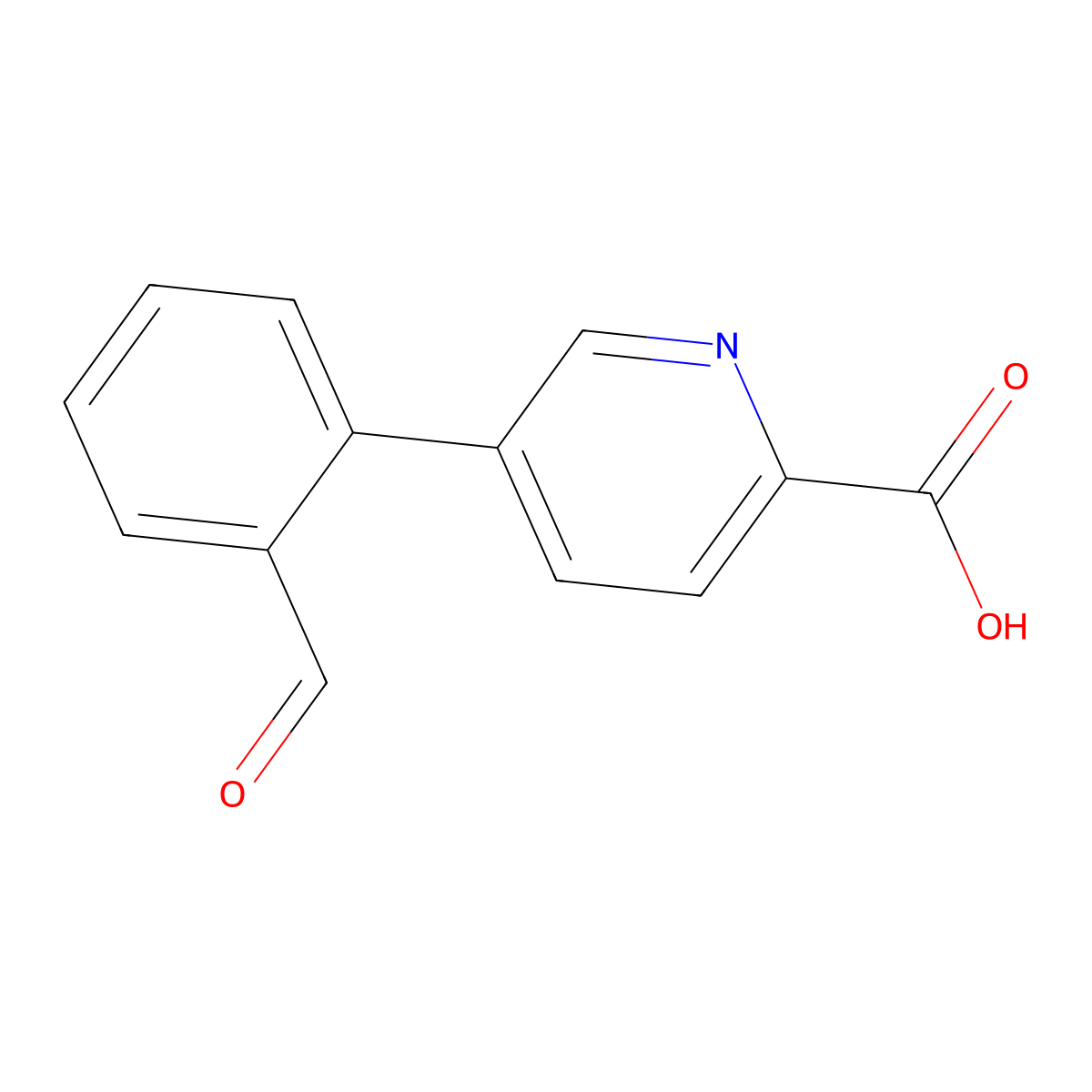 5-(2-Formylphenyl)-picolinic acid molecular structure, CAS 566198-45-6