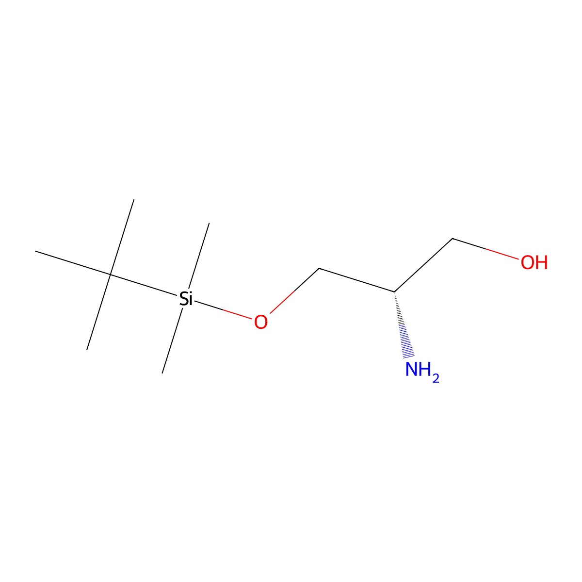 (S)-2-Amino-3-[(tert-butyldimethylsilyl)oxy]-1-propanol molecular structure, CAS 566199-97-1