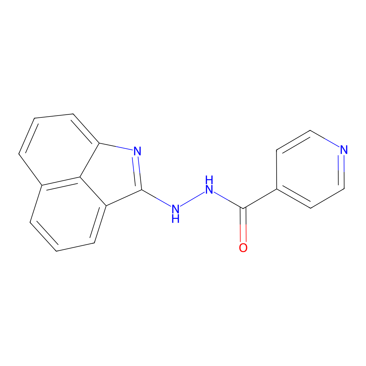 N'-(benzo[cd]indol-2-yl)pyridine-4-carbohydrazide molecular structure, CAS 5662-55-5