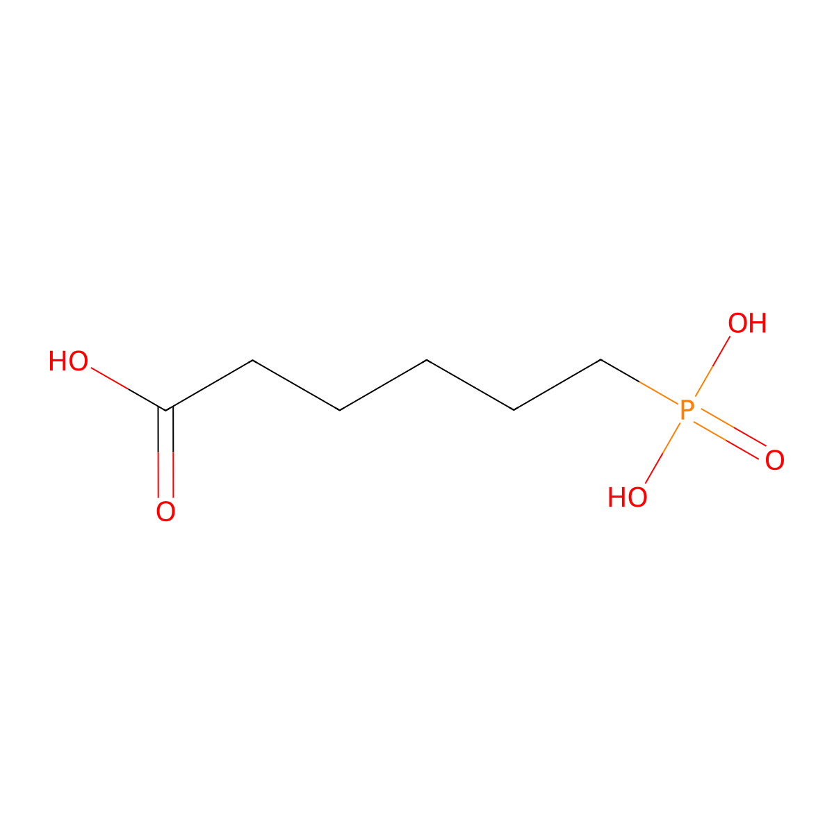 6-Phosphonohexanoic acid molecular structure, CAS 5662-75-9