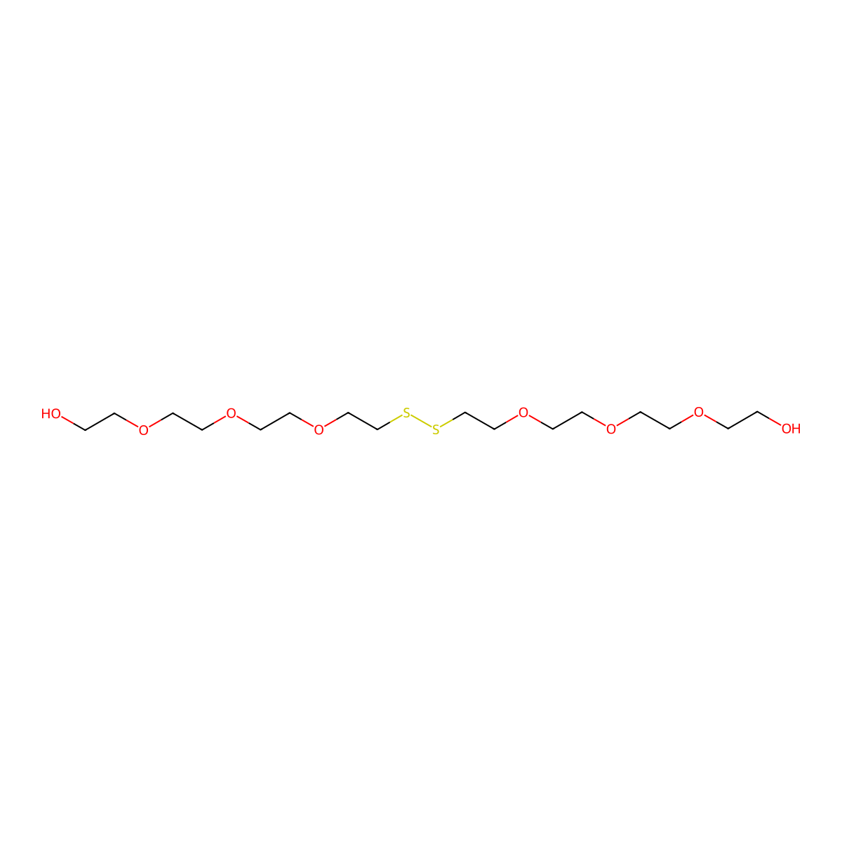 Hydroxy-PEG3-SS-PEG3-alcohol molecular structure, CAS 5662-81-7